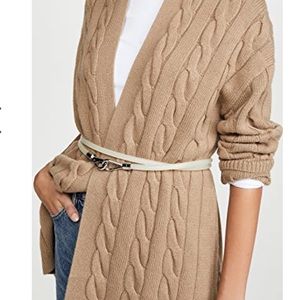 NWT Tibi rubber tube belt, clear color, silver hardware, size XS